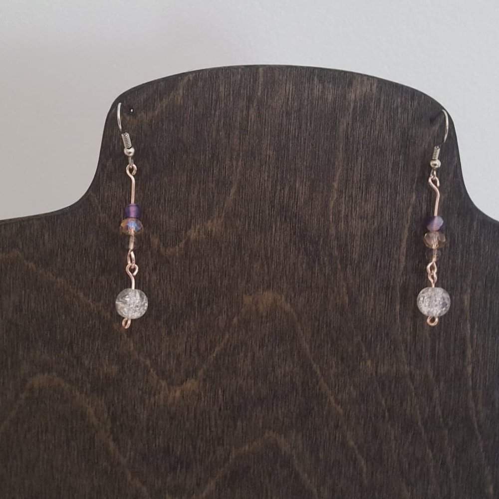 Angelic Crystal Cloud Faerie Fluorite Earrings - Picture 9 of 9